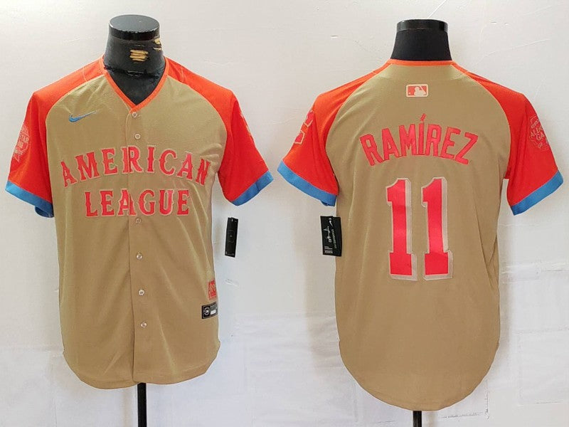Men's American League Jose Ramirez Cream 2024 MLB All-Star Game Limited Player Jersey