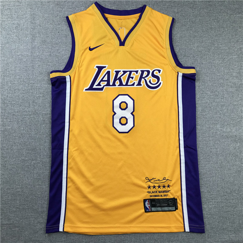 Men's Los Angeles Lakers Kobe Bryant Yellow Swingman Player Jersey