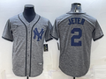 Men's New York Yankees Derek Jeter Gray Replica Player Jersey