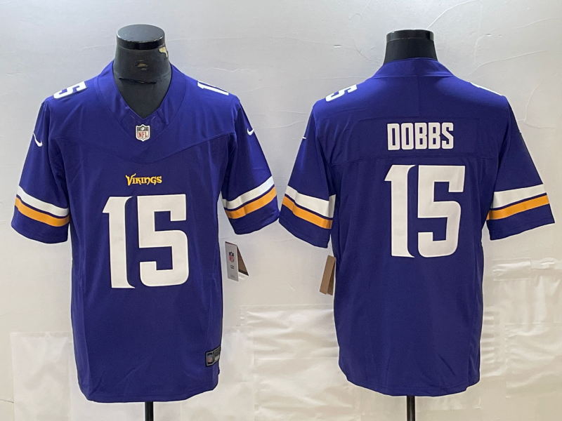 Men's Minnesota Vikings Joshua Dobbs Purple Game Jersey