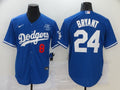 Men's Los Angeles Dodgers Kris Bryant -24 Blue Replica Baseball Jersey