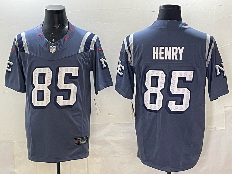 Men's New England Patriots Hunter Henry Storm Blue 2025 Rivalries Collection Limited Jersey