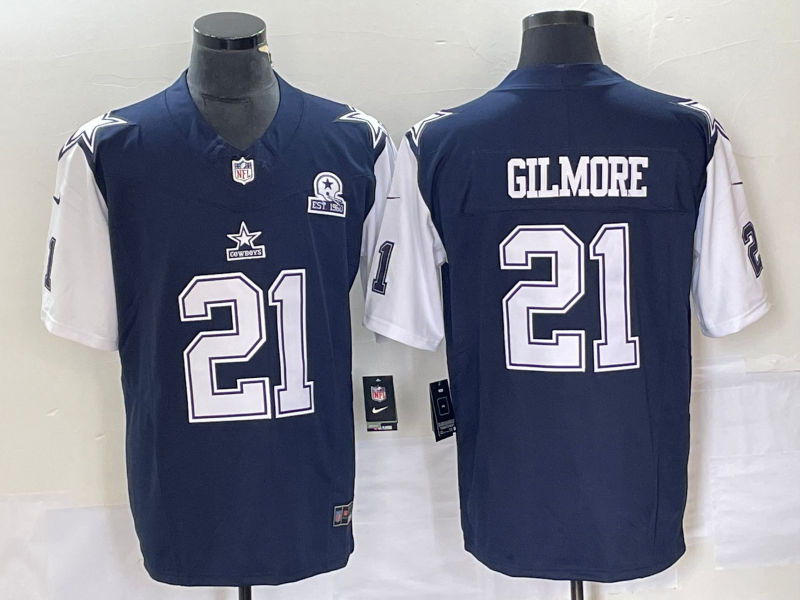 Men's Dallas Cowboys Stephon Gilmore Navy Game Jersey