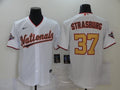 Men's Washington Nationals Stephen Strasburg White Fashion Stitched Jersey