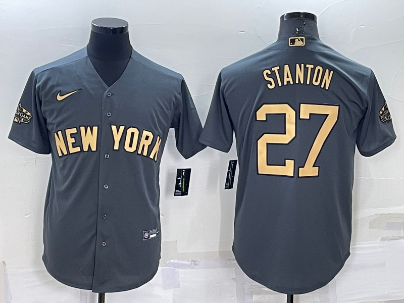 Men's New York Yankees Giancarlo Stanton Gray Replica Player Jersey