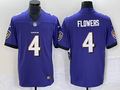 Men's Baltimore Ravens Zay Flowers Purple 2023 NFL Draft First Round Pick Game Jersey