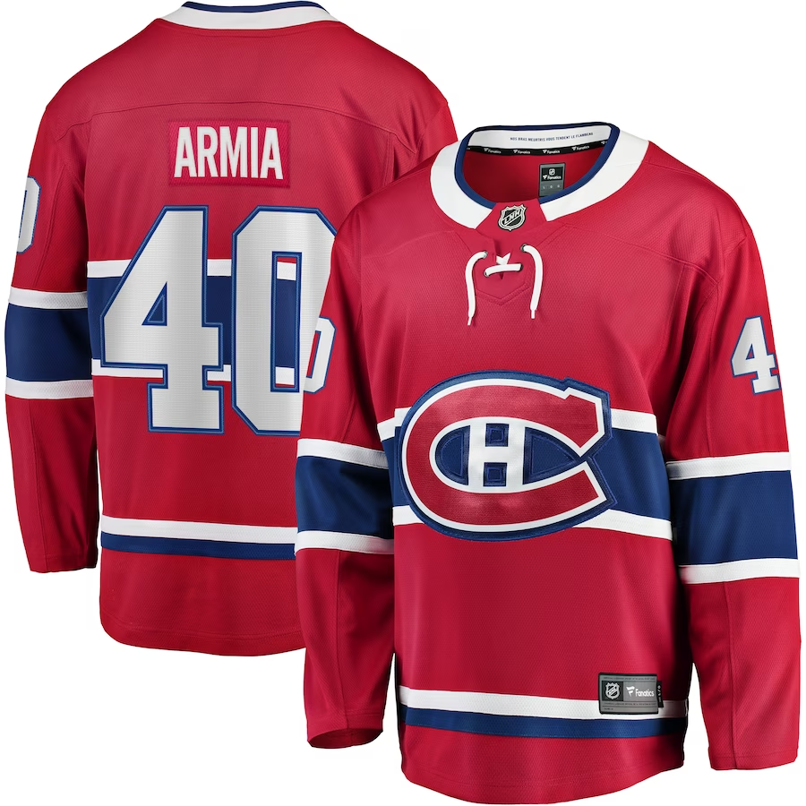 Men's Montreal Canadiens Joel Armia Red Player Game Jersey