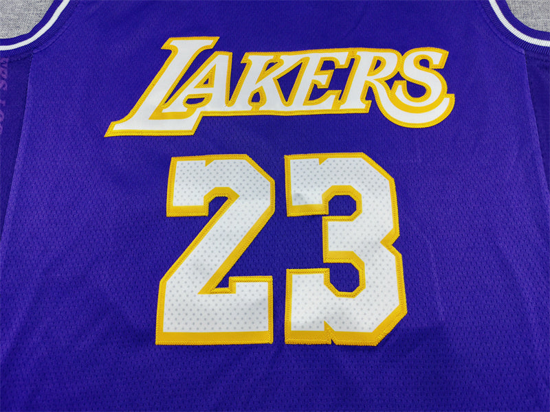 Men's Los Angeles Lakers LeBron James Purple Swingman Player Jersey - Statement Edition