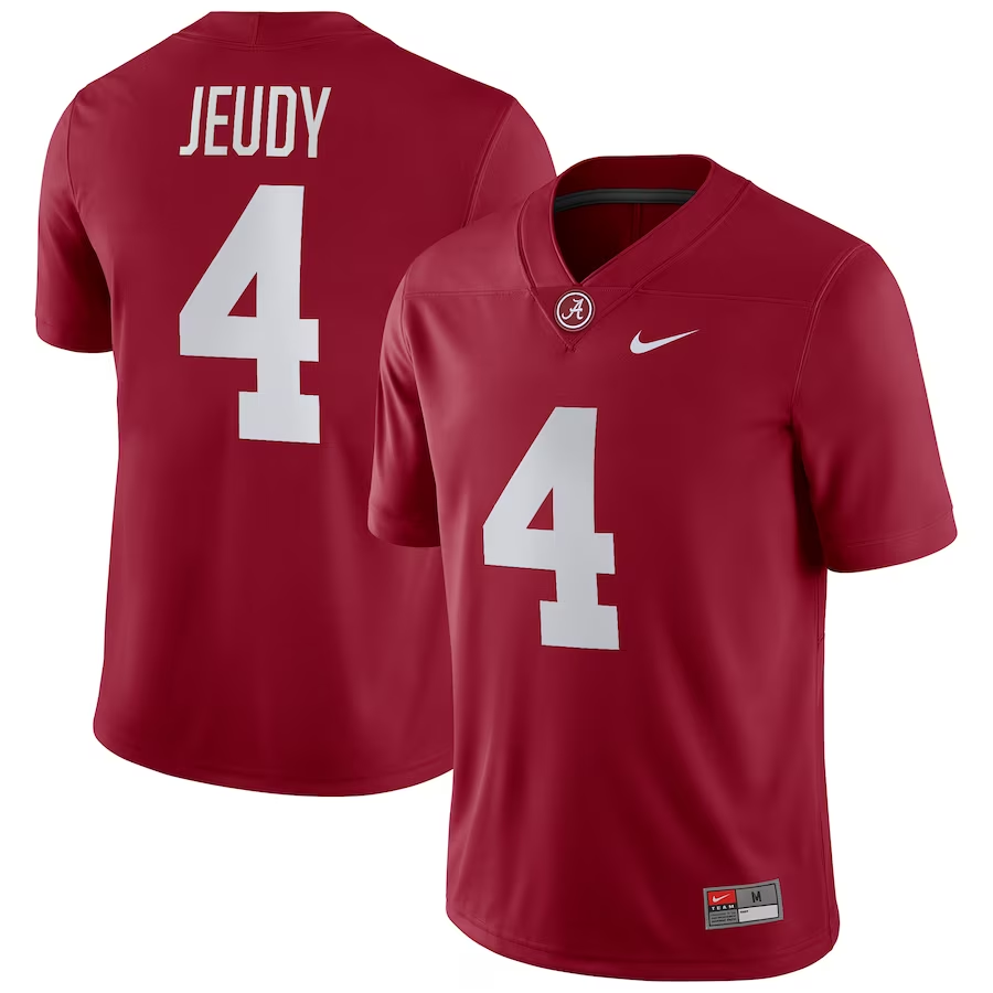 Men's Alabama Crimson Tide Jerry Jeudy Crimson Player Game Jersey