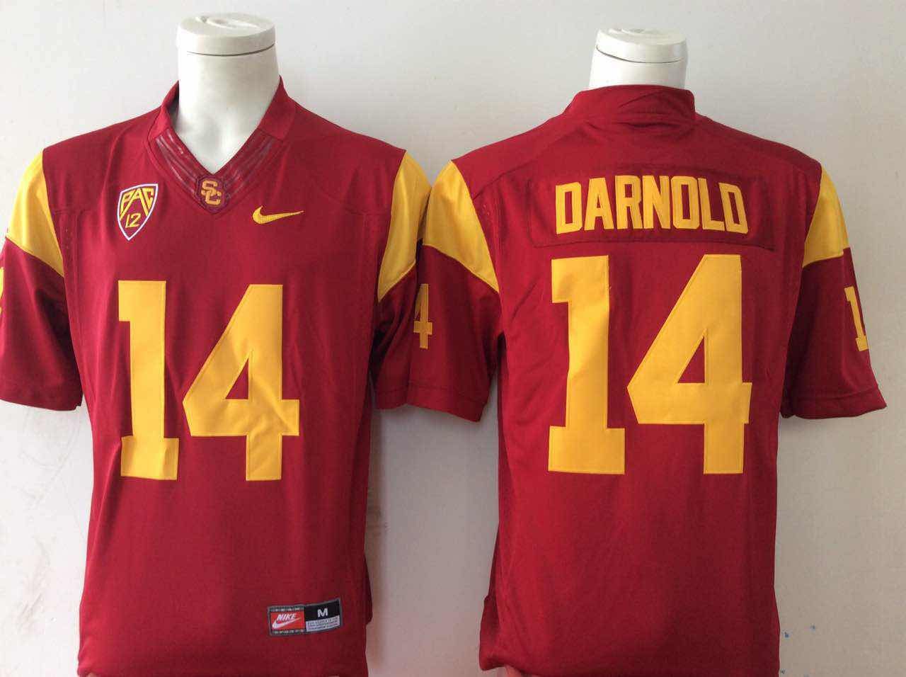Men's USC Trojans Sam Darnold Cardinal Player Game Jersey