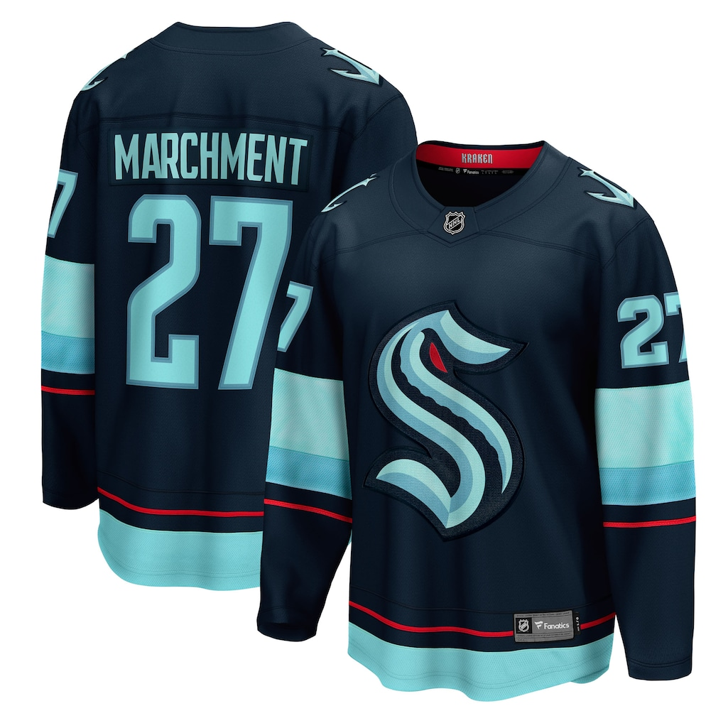 Men's Seattle Kraken Mason Marchment Fanatics Deep Sea Blue Home Breakaway Jersey