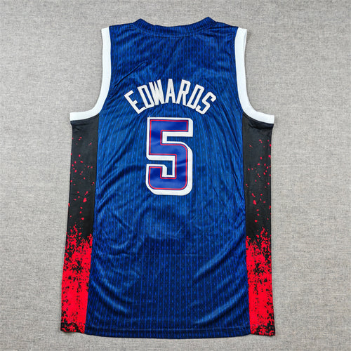 Men's 2024 USA Dream Team Anthony Edwards Navy Authentic Player Jersey