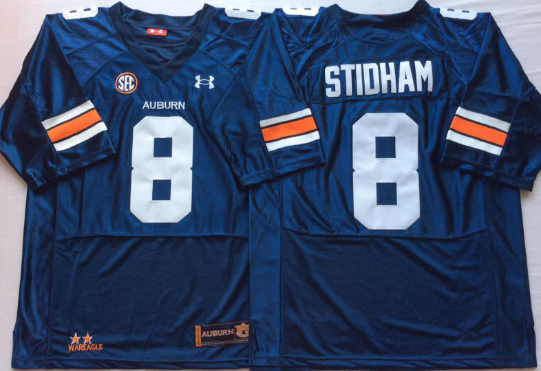 Men's Auburn Tigers Jarrett Stidham Navy Player Game Jersey