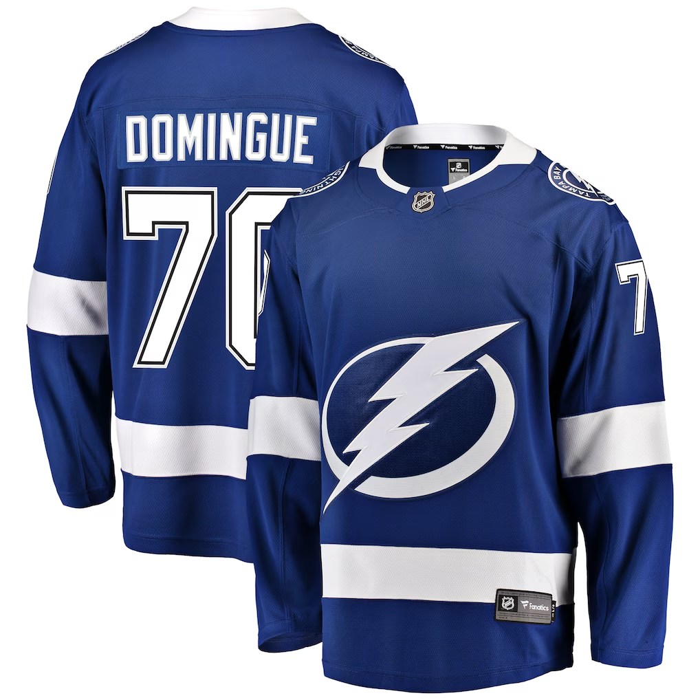 Men's Tampa Bay Lightning Louis Domingue Fanatics Blue Home Breakaway Player Jersey