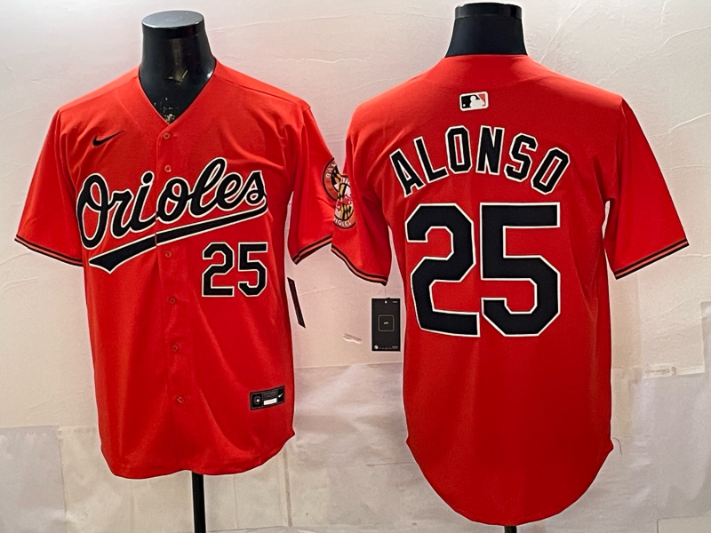 Men's Baltimore Orioles Pete Alonso Orange 2nd Alternate Limited Player Jersey