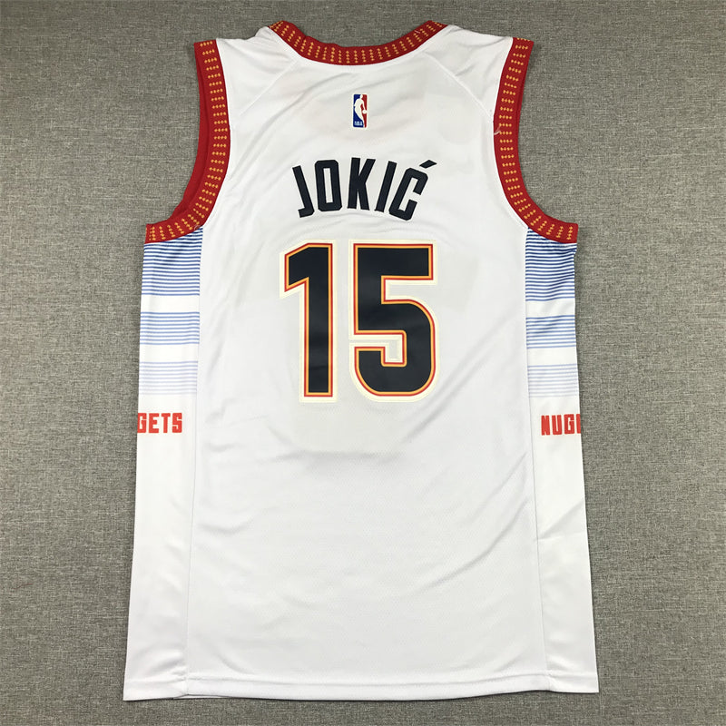 Men's Denver Nuggets Nikola Jokic Silver 2022/23 Swingman Jersey - City Edition