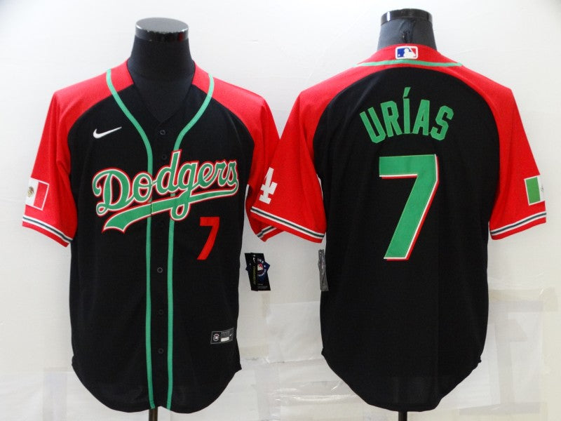 Men's Los Angeles Dodgers Julio Urias Black Alternate Game Jersey