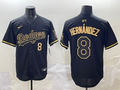 Men's Los Angeles Dodgers Enrique Hernandez Black Team Player Game Jersey