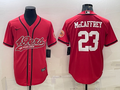 Men's San Francisco 49ers Christian McCaffrey Red Game Jersey Joint Edition