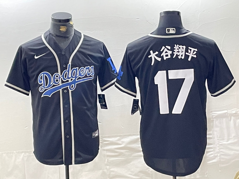 Men's Los Angeles Dodgers Shohei Ohtani Black Alternate Replica Team Jersey