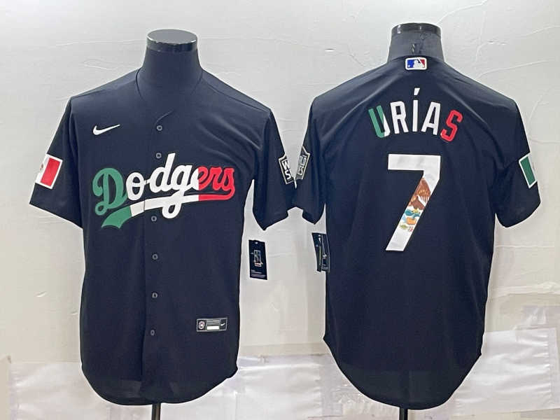 Men's Los Angeles Dodgers Julio Urias Black Stitched Baseball Jersey