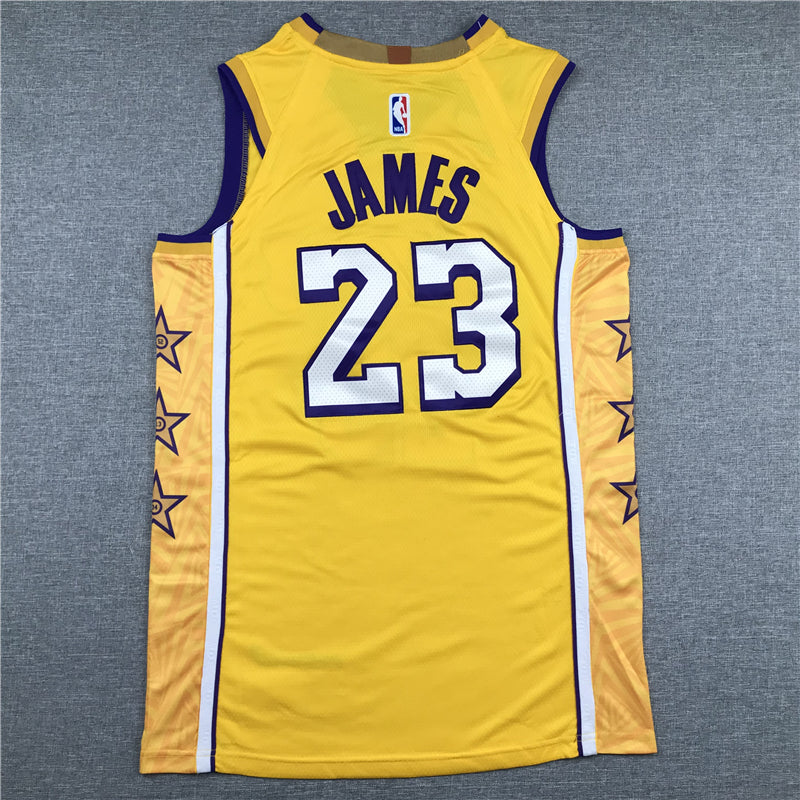 Men's Los Angeles Lakers LeBron James Yellow Swingman Jersey