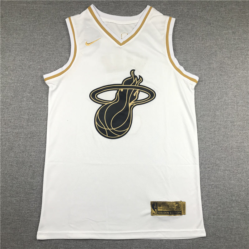 Men's Miami Heat Dwyane Wade White Swingman Player Jersey