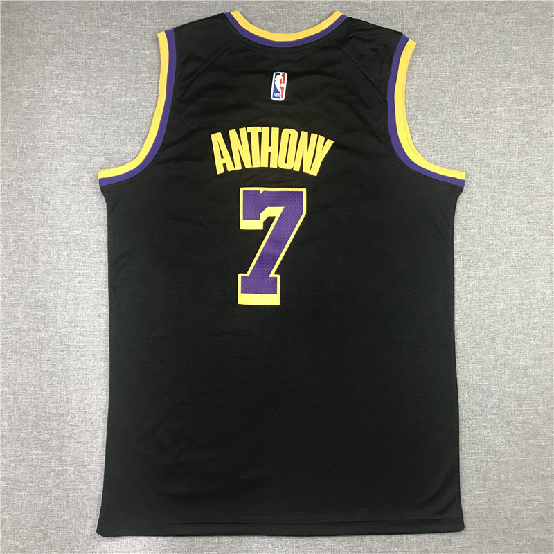 Men's Los Angeles Lakers Carmelo Anthony Black 2020/21 Swingman Player Jersey
