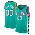 Men's San Antonio Spurs Turquoise 2022/23 Swingman Custom Jersey - City Edition