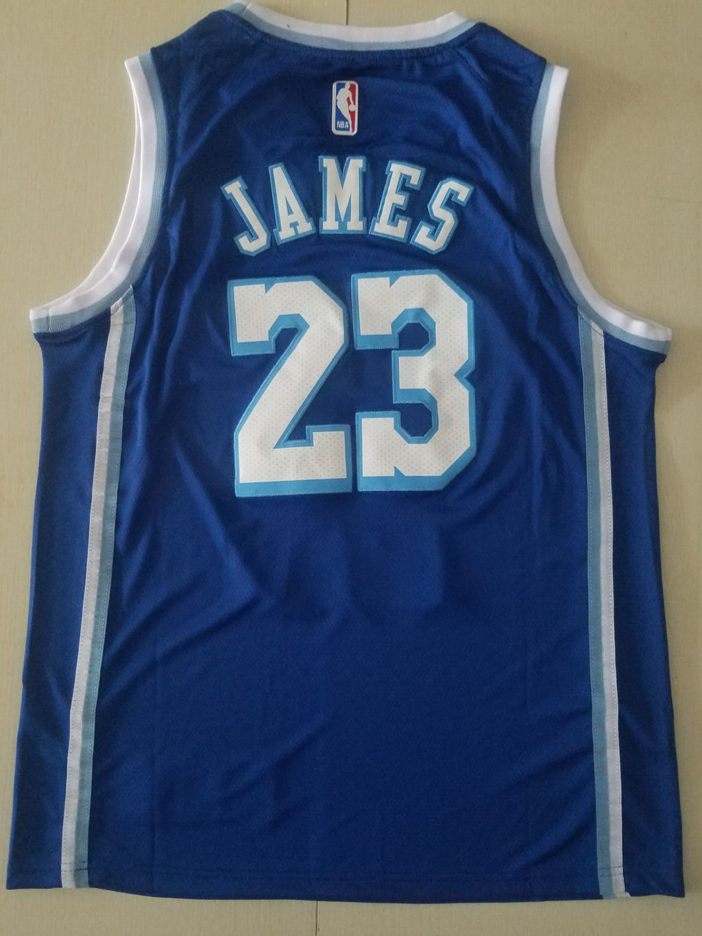 Men's Los Angeles Lakers LeBron James NBA Blue Swingman Jersey