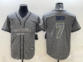 Men's Seattle Seahawks Geno Smith Gray Player Jersey Joint Edition
