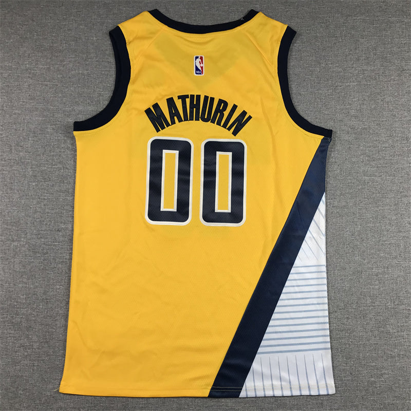 Men's Indiana Pacers Bennedict Mathurin Yellow 2022/23 Swingman Jersey - Statement Edition