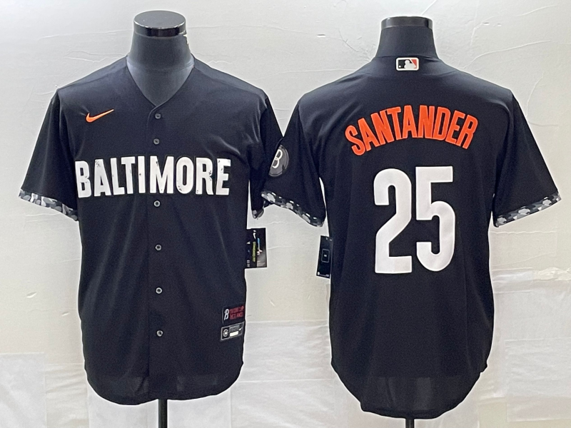 Men's Baltimore Orioles Anthony Santander Black 2023 City Connect Replica Player Jersey