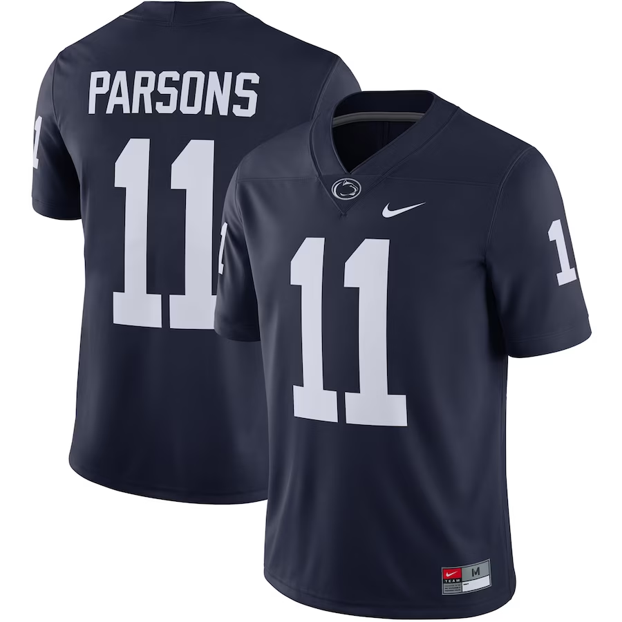 Men's Penn State Nittany Lions Micah Parsons Navy Team Player Game Jersey