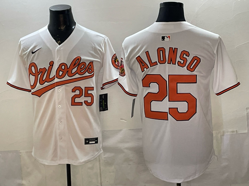 Men's Baltimore Orioles Pete Alonso White Home Limited Player Jersey