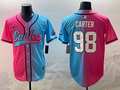 Men's Philadelphia Eagles Jalen Carter Pink/Blue Game Jersey