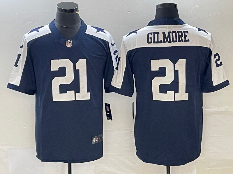 Men's Dallas Cowboys Stephon Gilmore Navy Player Jersey