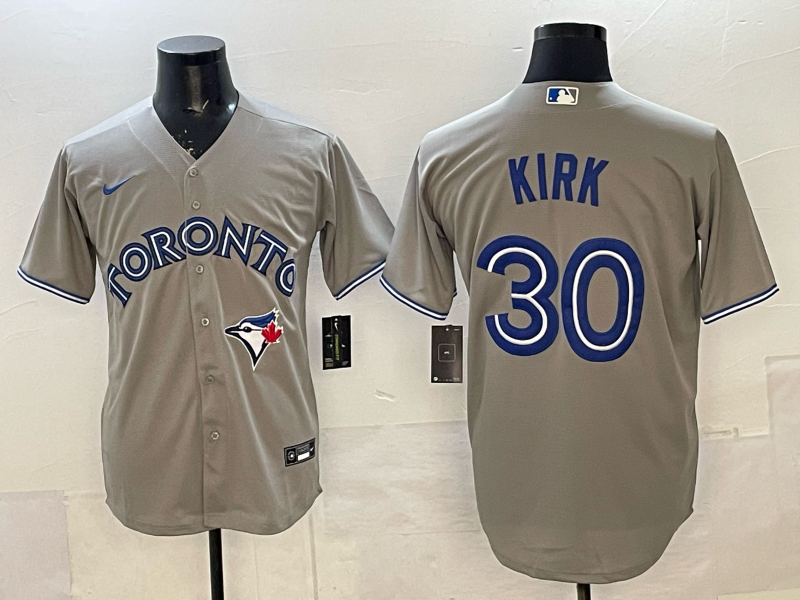 Men's Toronto Blue Jays Alejandro Kirk Grey Replica Player Jersey