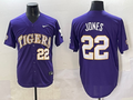 Men's LSU Tigers Jared Jones Purple Replica Player Jersey