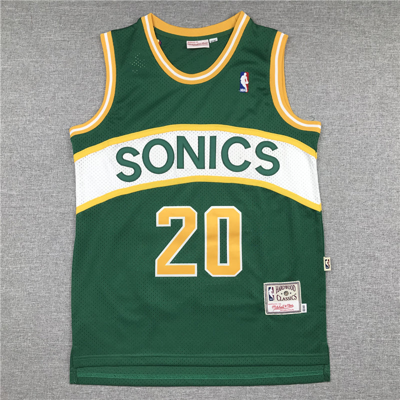 Men's Seattle SuperSonics Gary Payton Green Hardwood Classics Swingman Jersey