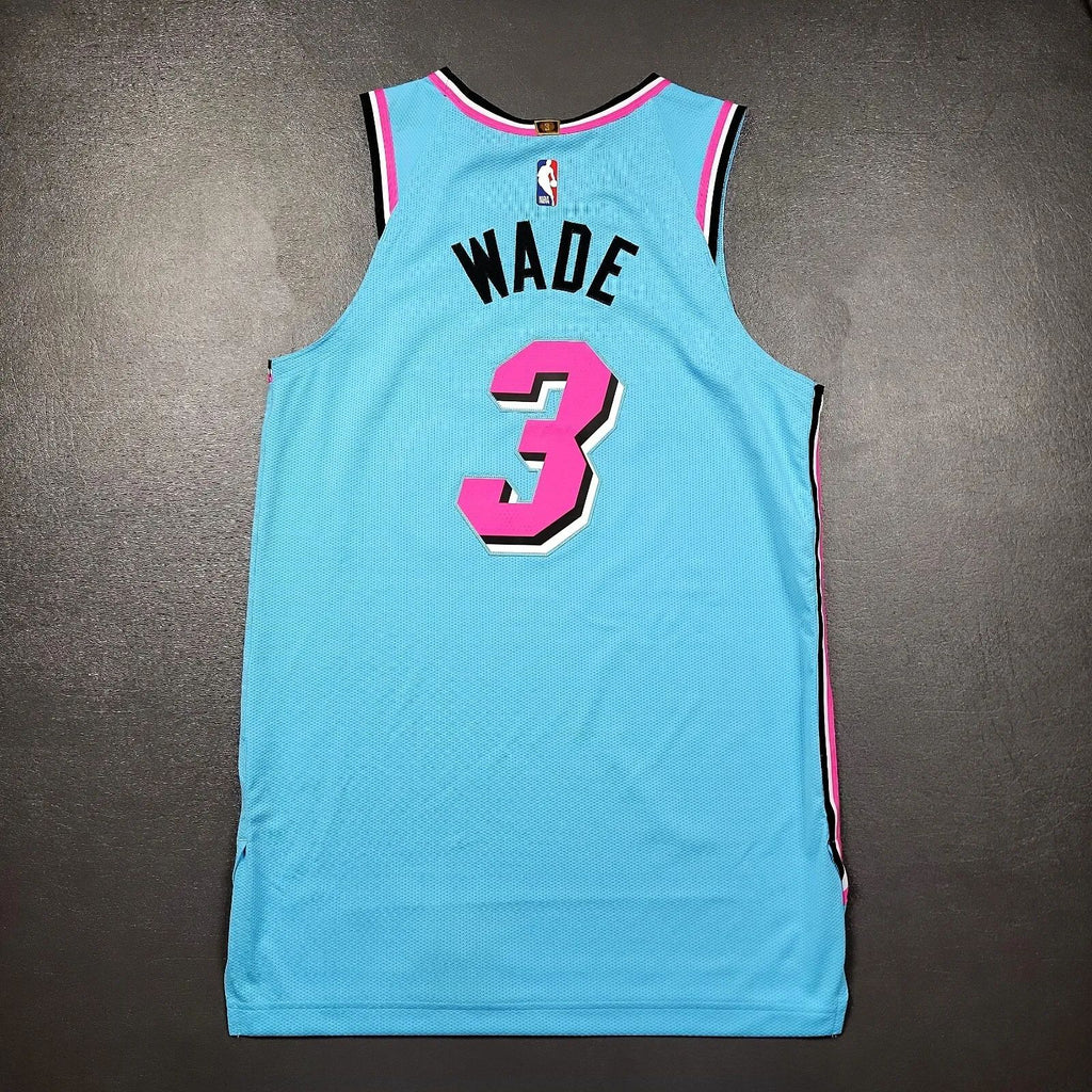 Men's Miami Heat Dwyane Wade Blue Swingman Player Jersey