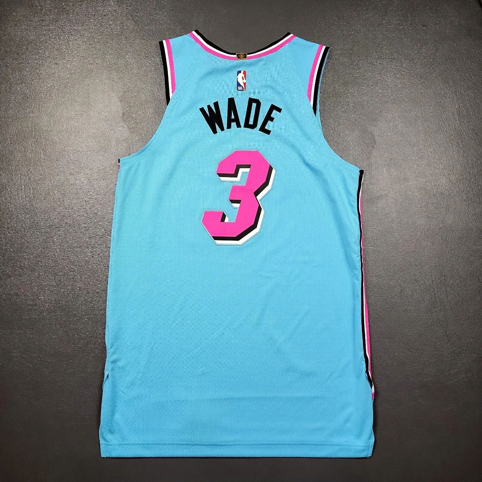Men's Miami Heat Dwyane Wade Blue Swingman Player Jersey