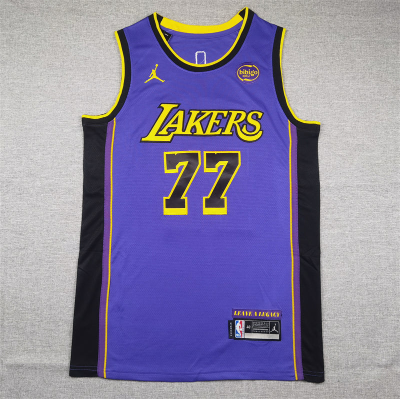 Men's Los Angeles Lakers Luka Doncic Purple Swingman Jersey - Statement Edition