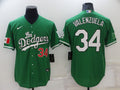 Men's Los Angeles Dodgers Fernando Valenzuela Green Replica Player Jersey