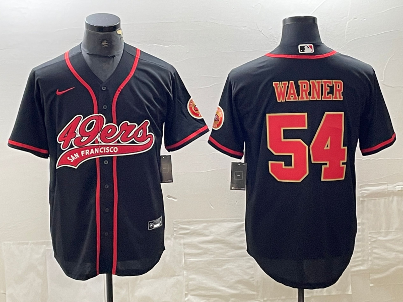 Men's San Francisco 49ers Fred Warner Black Fashion Jersey Joint Edition