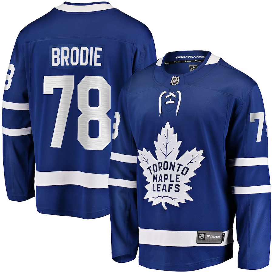 Men's Toronto Maple Leafs T.J. Brodie Blue Player Game Jersey