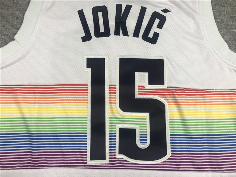 Men's Denver Nuggets Nikola Jokic NBA White Swingman Jersey - Reward version
