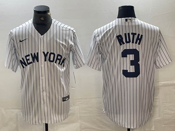 Men's New York Yankees Babe Ruth White Limited Jersey