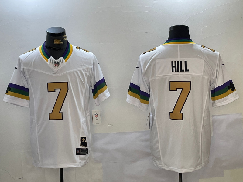 Men's New Orleans Saints Taysom Hill White Fashion Game Jersey