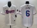 Men's Texas Rangers Josh Jung White 2024 Gold Collection Limited Player Jersey